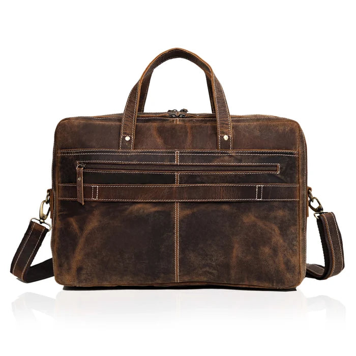 Brown Fresno Laptop Leather Briefcase