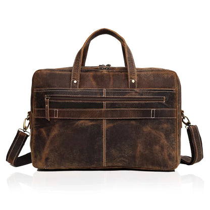 Brown Fresno Laptop Leather Briefcase
