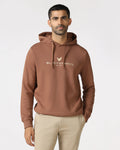 Brown Hoodie Solid Sweatshirt - Yen