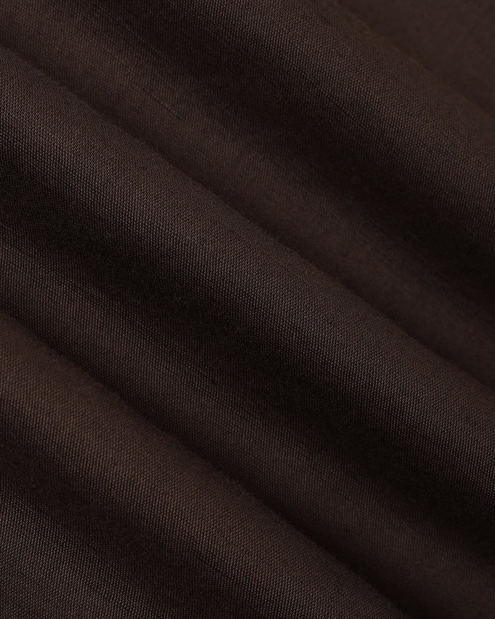 Brown Linen Solid Shirt - Cleo