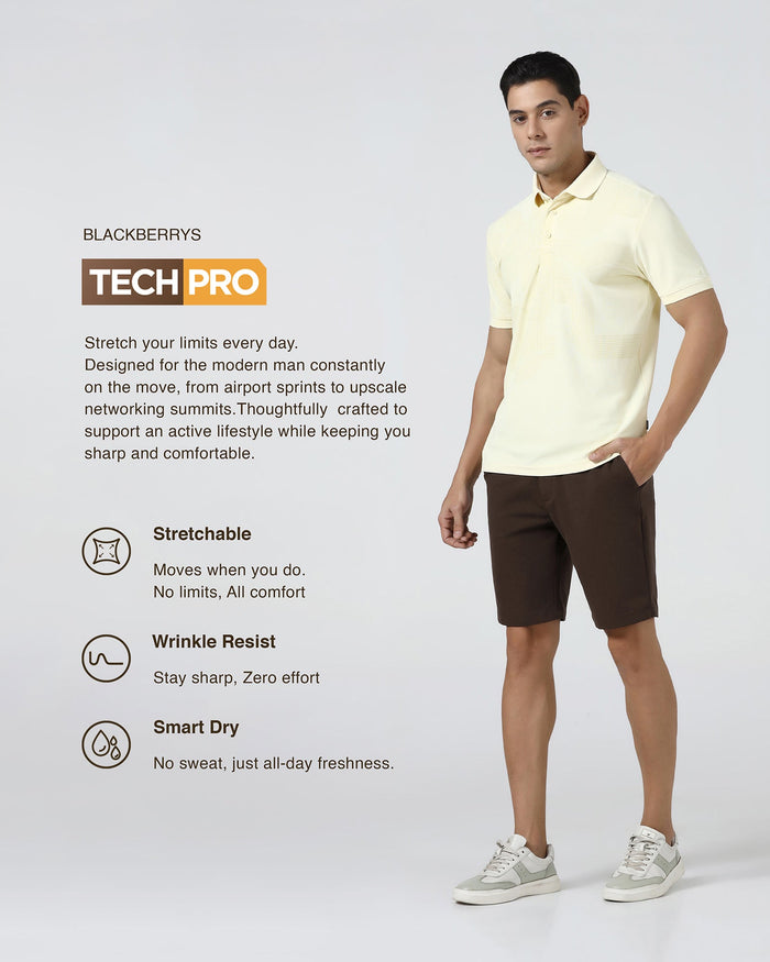 Brown TechPro Solid Shorts - Serry