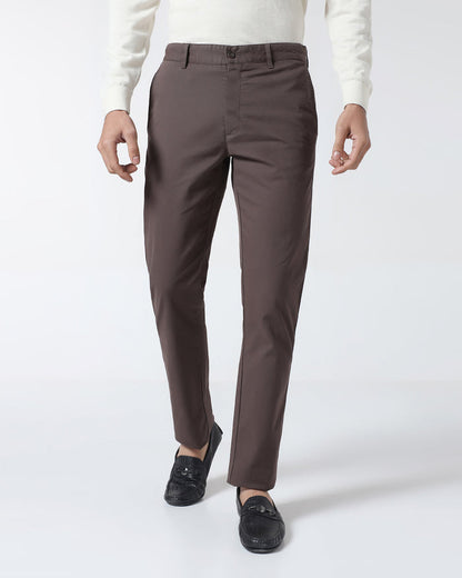 Brown Textured Khakis - Kary