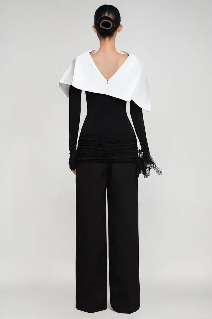 Cabdulqaadir Shawl Ruch Pants Set
