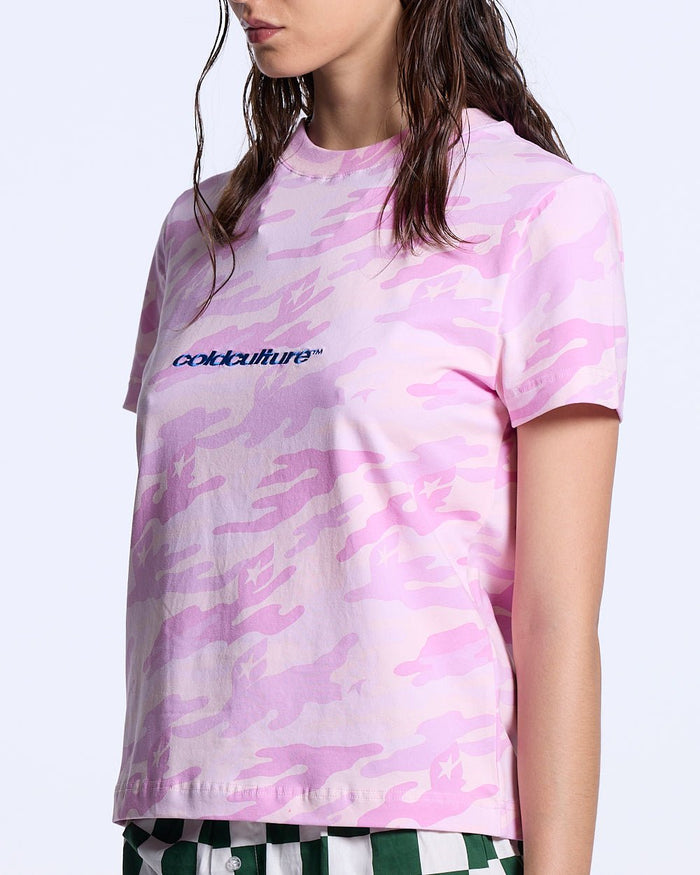 CAMO TEE PINK - COLD CULTURE #woman