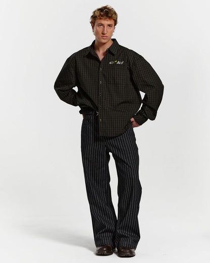 STRIPES CASINO V1 PANTS BLACK DENIM - Cold Culture #man