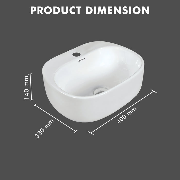 Ceramic Designer Basin Table Top Cum Wall Hung - TR 85018 FELIPE