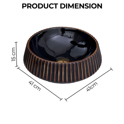 Ceramic Table Top Designer Basin - Life Time Coating Warranty - GLOBE 109