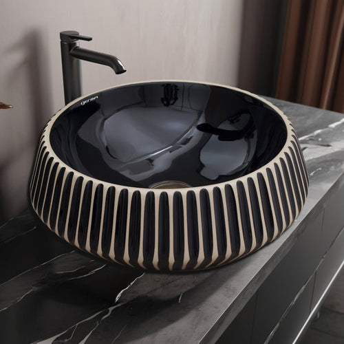 Ceramic Table Top Designer Basin - Life Time Coating Warranty - GLOBE 110