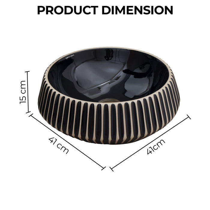 Ceramic Table Top Designer Basin - Life Time Coating Warranty - GLOBE 110