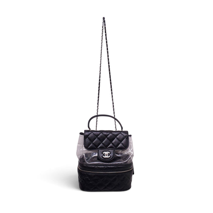 CHANEL BLACK PVC AQUARIUM BACKPACK