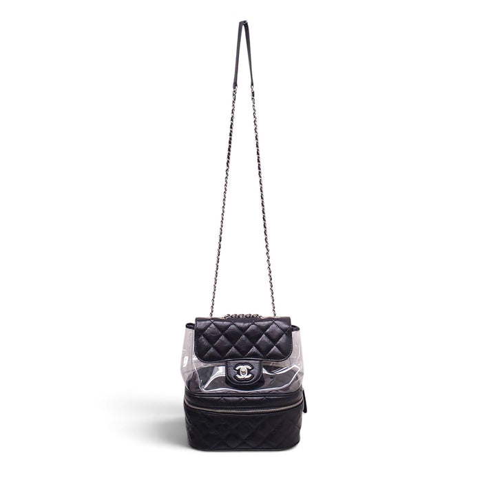 CHANEL BLACK PVC AQUARIUM BACKPACK