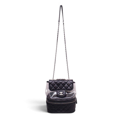 CHANEL BLACK PVC AQUARIUM BACKPACK