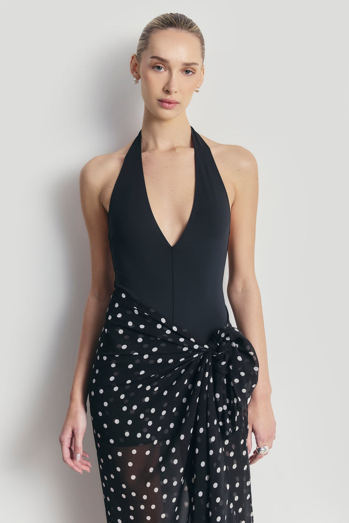 Chiffon Maxi Polka Dot Sarong Scarf -  Maxi Polka Dot