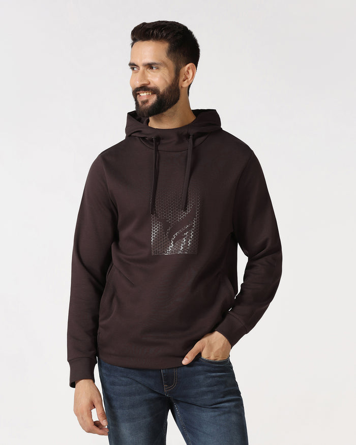 Chocolate Sauce Hoodie Solid Sweatshirt - Tempo