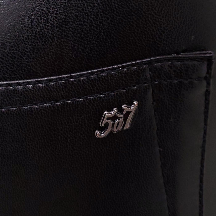CINQ À SEPT BLACK VEGAN LEATHER PANTS - SIZE 0