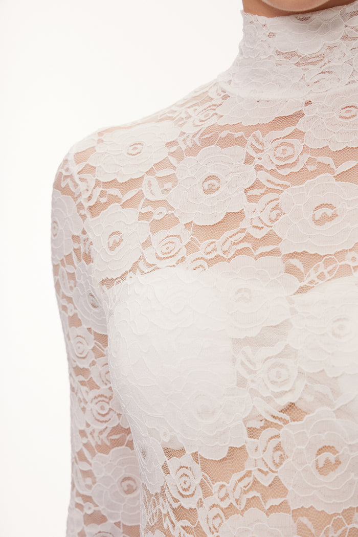 Clarence Lace Bow Satin Mini Dress