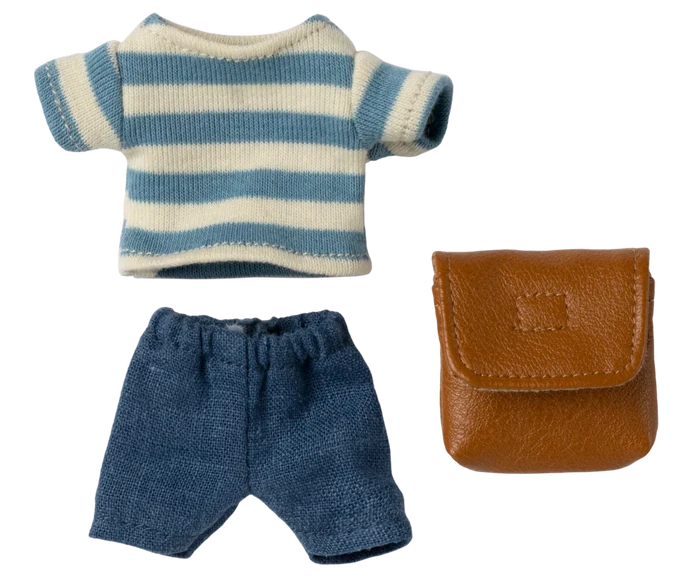 Clothes and bag, Big brother mouse - Brown