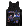 Black tank top by Royal Coda with colorful abstract and comic-inspired artwork in purple, blue, and pink plus "ROYAL CODA" text and song titles listed beneath the main design.