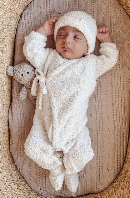 Cozy Teddy Kimono Set, Cream