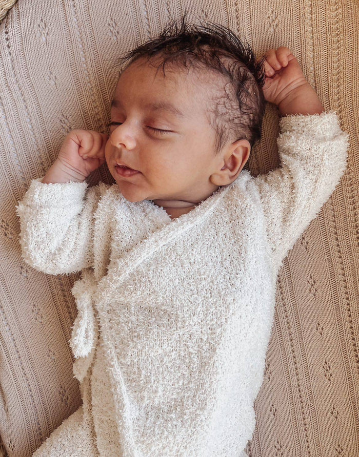 Cozy Teddy Kimono Set, Cream