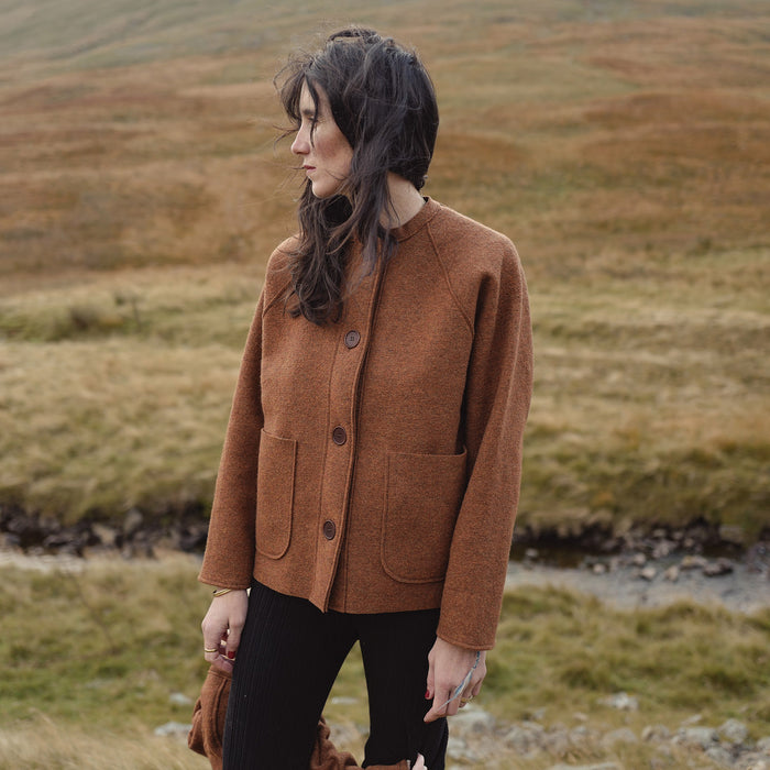Creek Women's Jacket - Boiled Merino Wool - Auburn
