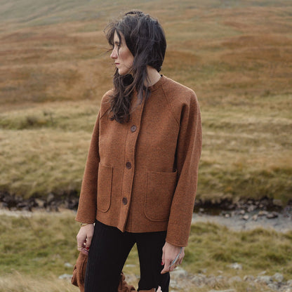 Creek Women's Jacket - Boiled Merino Wool - Auburn