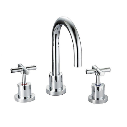 Cremona Crossed Basin Tap Set - Acqua Bathrooms