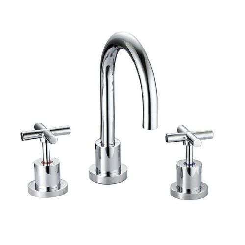 Cremona Crossed Basin Tap Set - Acqua Bathrooms