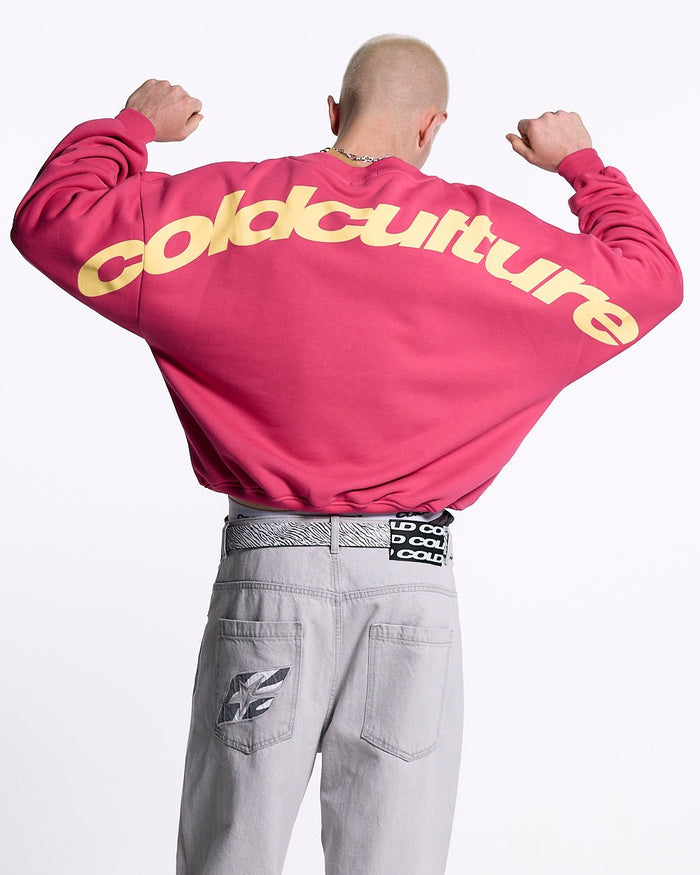 CURVED CREWNECK PINK - COLD CULTURE #man