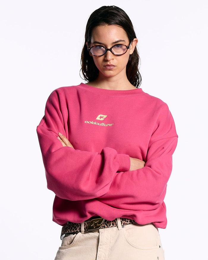 CURVED CREWNECK PINK - COLD CULTURE #woman