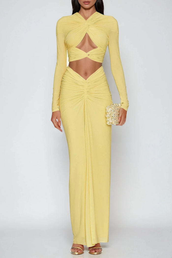 Danai Ruch Cutout Skirt Set