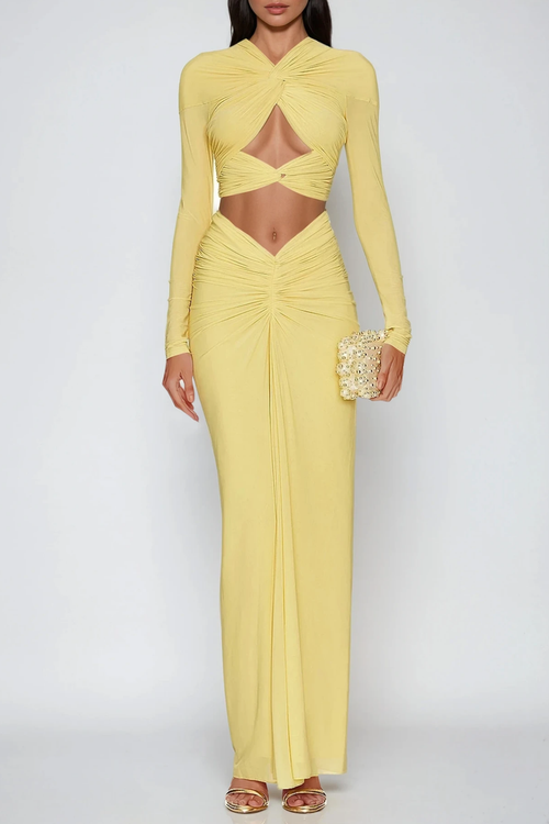 Danai Ruch Cutout Skirt Set