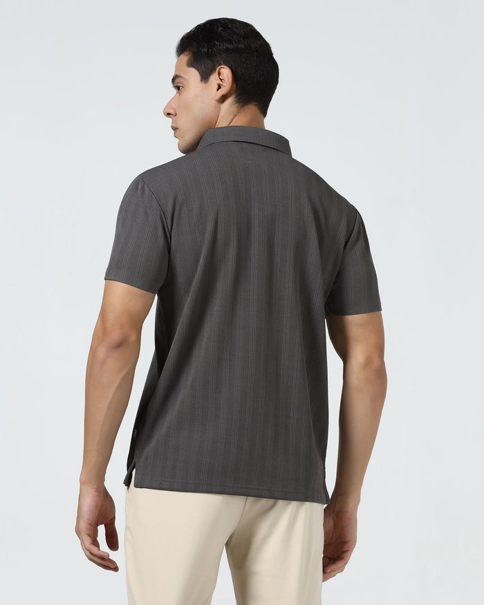 Dark Grey TechPro Textured Polo - Jenny