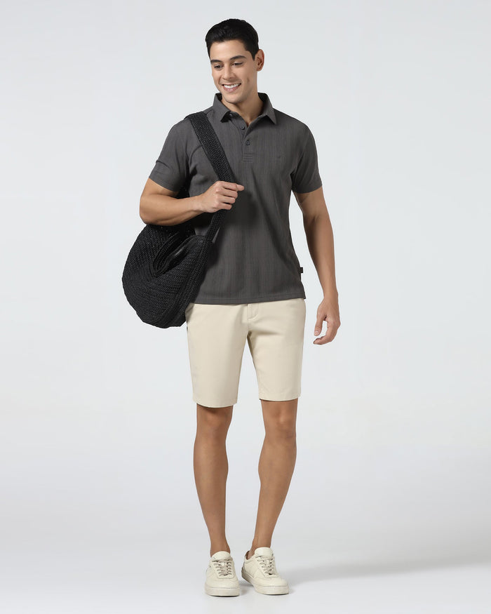 Dark Grey TechPro Textured Polo - Jenny