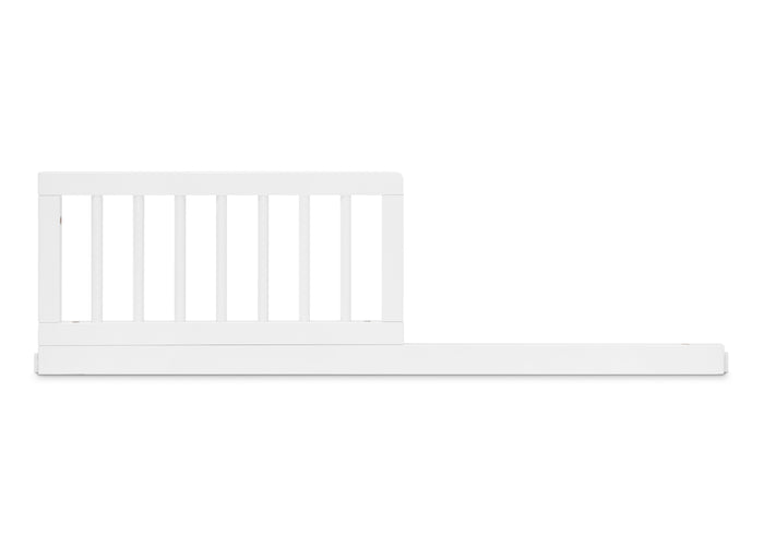White wooden crib rail on a white background