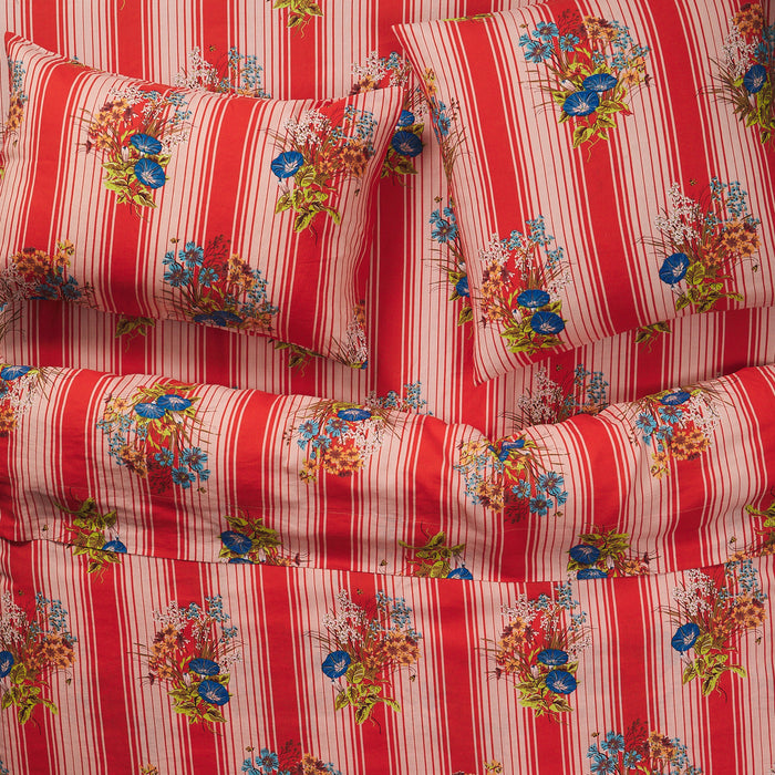 Dempsey Linen Pillowcase Set - Poppy Standard