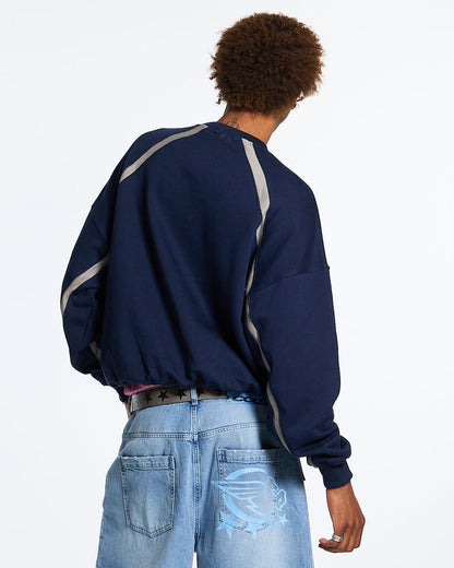 DETAILED CREWNECK INDIGO BLUE - COLD CULTURE #man