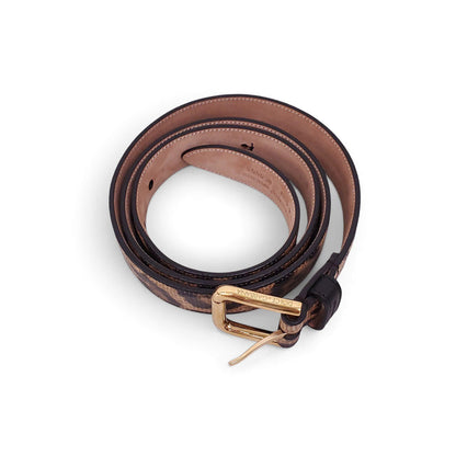 DOLCE & GABBANA LEOPARD LEATHER BELT - SIZE 85