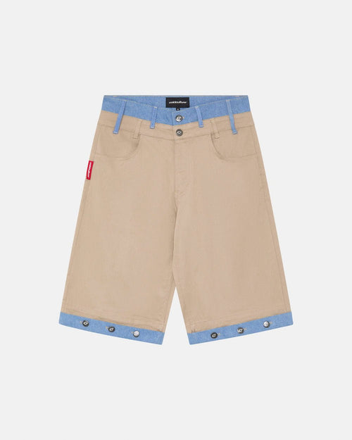 DOUBLE WAIST SUIT JORTS BEIGE - COLD CULTURE