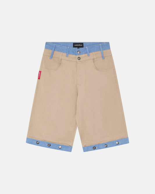 DOUBLE WAIST SUIT JORTS BEIGE - COLD CULTURE