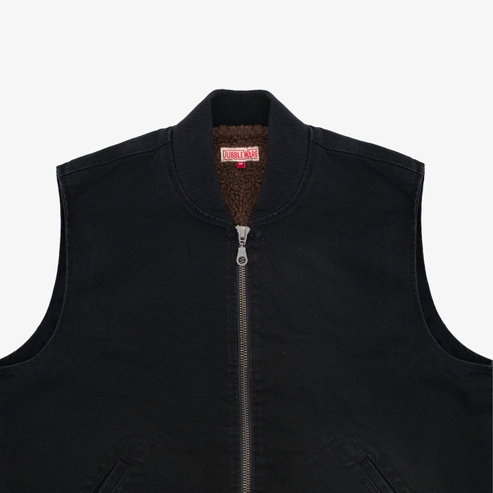 Dubbleware Cavva Fleece Vest - Washed Black