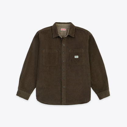 Dubbleware Lined Snap Overshirt - Brown Corduroy