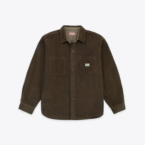 Dubbleware Lined Snap Overshirt - Brown Corduroy