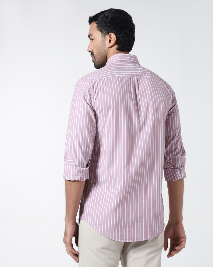 Dusty Pink Stripe Shirt - Hamber