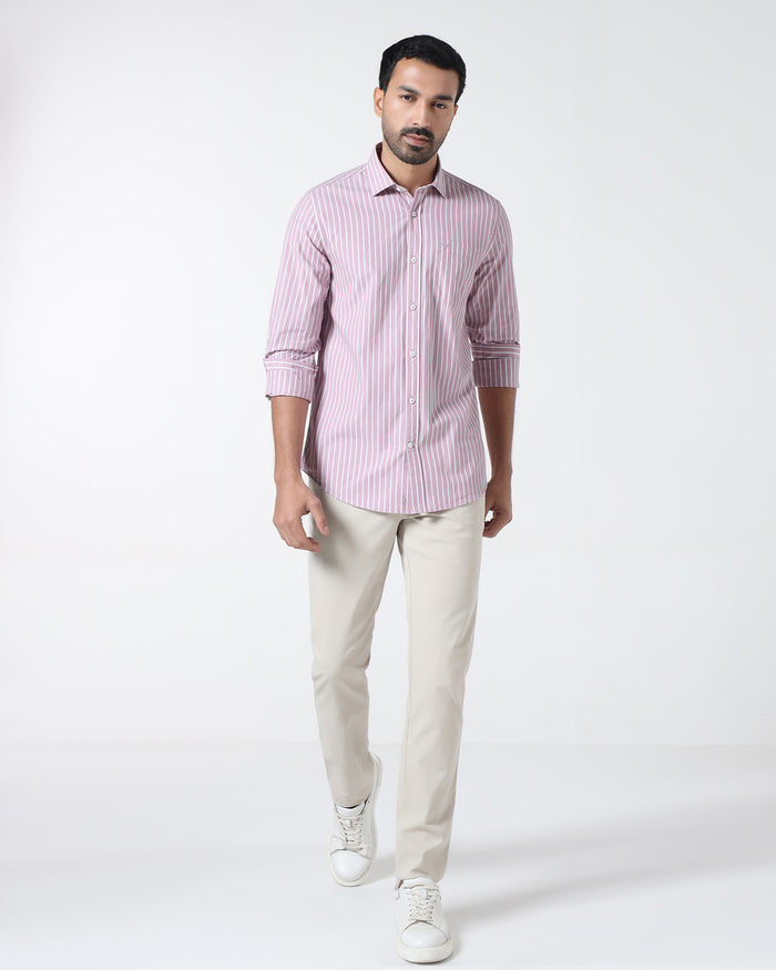 Dusty Pink Stripe Shirt - Hamber