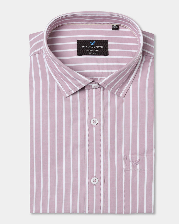 Dusty Pink Stripe Shirt - Hamber