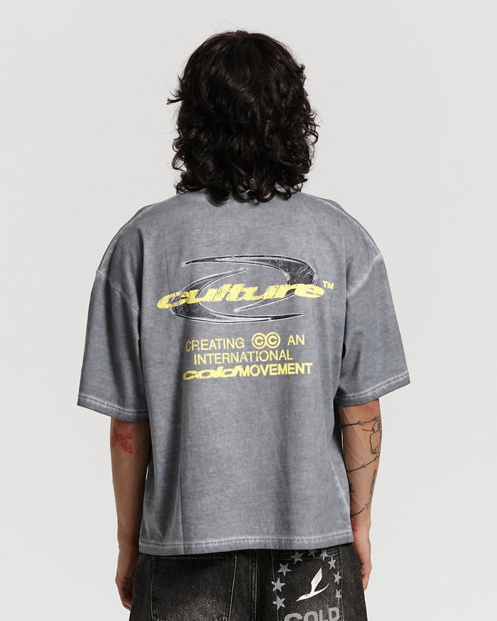 DYNAMIC TEE DYED MID BLUE - COLD CULTURE #man