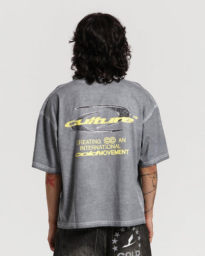 DYNAMIC TEE DYED MID BLUE - COLD CULTURE #man
