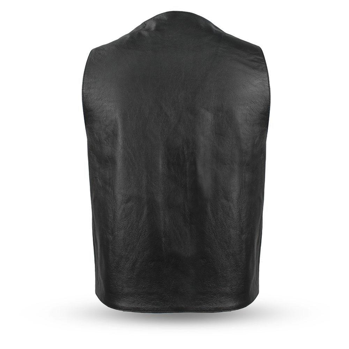Eagle Gun Runner leather vest single-panel back view