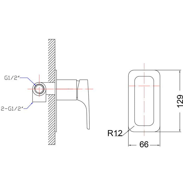 Eden Wall Mixer - Acqua Bathrooms